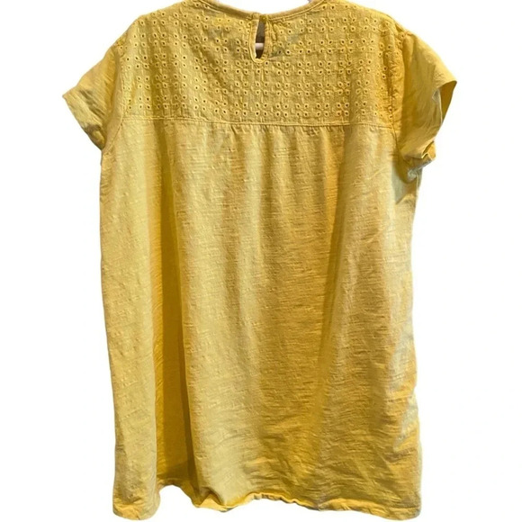 ZARA GIRLS YELLOW COTTON TOP SHIRT TSHIRT TEE SUMMER FALL CASUAL TOPS SIZE 13 14 - Picture 6 of 6
